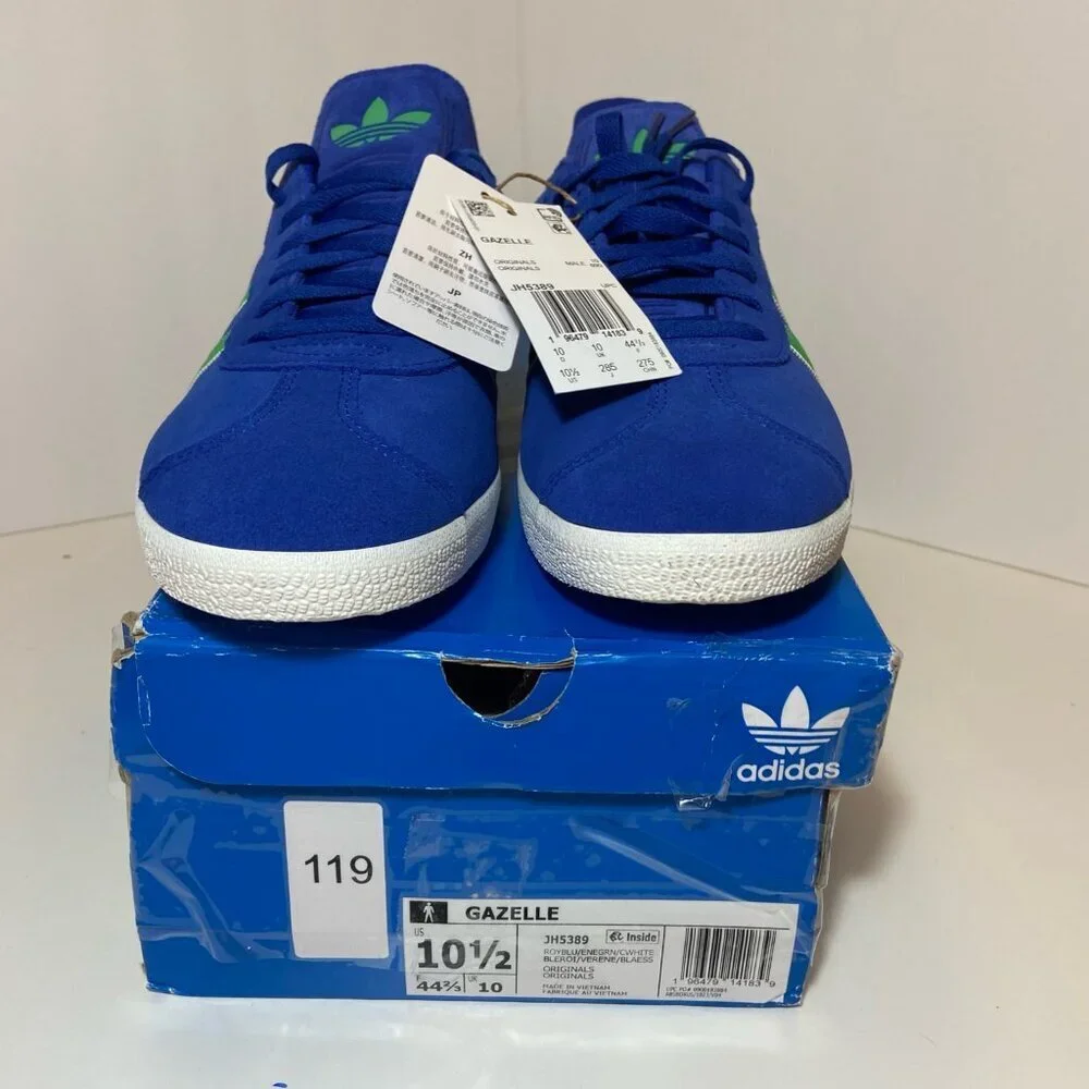 Adidas Gazelle Originals Men’s 10.5 Blue/Green – New With Tags - Picture 3 of 7